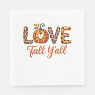 Love Herfst Y'all Herfst Servet