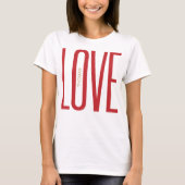Love High Letters Red Gold Monogram Chic Design T-shirt (Voorkant)