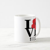 LOVE Hilo Red Hibiscus 11oz Koffiemok (Voorkant rechts)