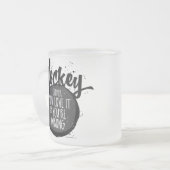 Love Hockey Frosted Glass Coffee Mug (Devant gauche)