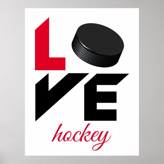 Love hockey poster (Voorkant)