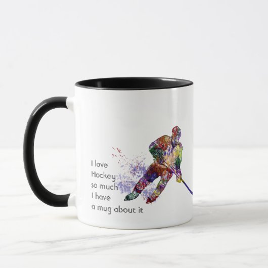 Love Hockey tant de citations amusantes Mug (Gauche)