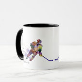 Love Hockey tant de citations amusantes Mug (Devant gauche)