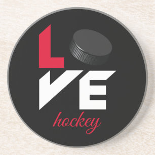 Love hockey zandsteen onderzetter