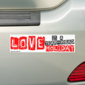 Love Holiday Bumpersticker (Op auto)