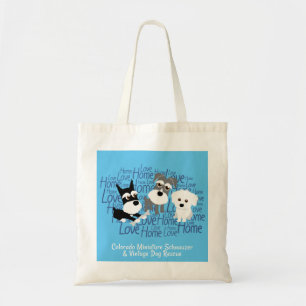Love, Home - Schnauzer Canvas tas (Blue)