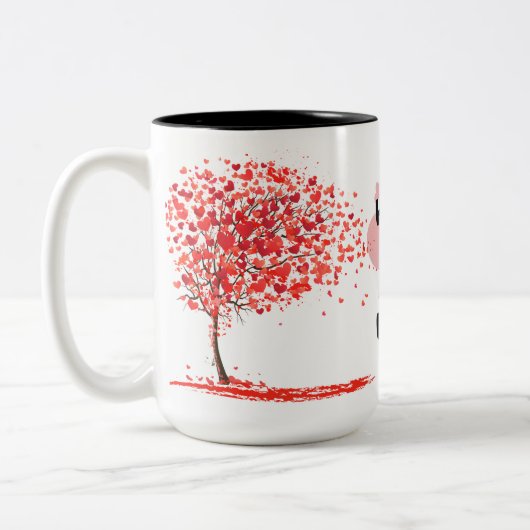 Love home sweet home Two-Tone Coffee Mok (Links)