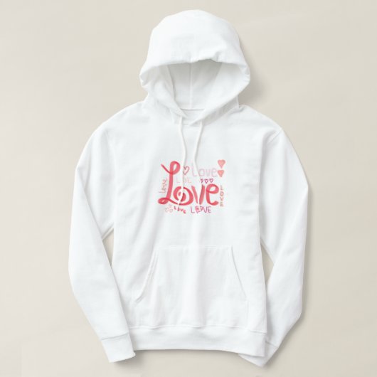 LOVE Hooded Sweatshirt Unisex (Design voorkant)