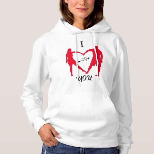 Love Hoodie voor Dames Gezellig & Romantisch Gift (Voorkant)