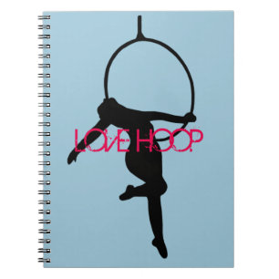 LOVE HOOP Aerial Hoop/Lyra Silhouette Note Book Notitieboek