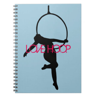 LOVE HOOP Aerial Hoop / Lyra Silhouette Notitieboe Notitieboek