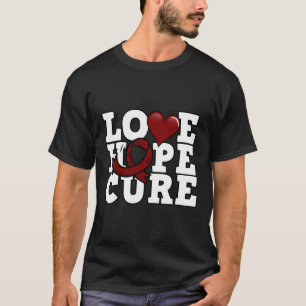 Love Hope Cure - Bewustzijn van sikkelcellen T-shirt