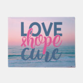 Love Hope Cure | Borstkanker Beach Sunset Deurmat (Voorkant)