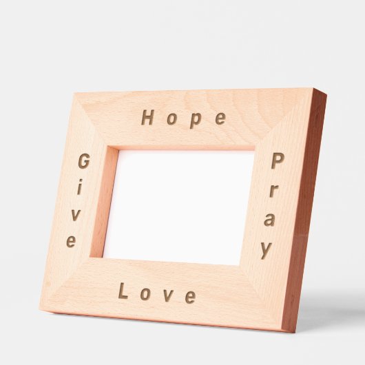 Love Hope | Eenvoudig modern rustiek opheffend scr Gegraveerde Lijstjes (Links)