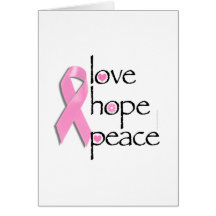 Love Hope Peace Cancer du sein Tee - shirts et cad