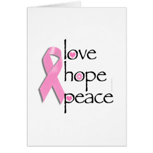 Love Hope Peace Cancer du sein Tee - shirts et cad