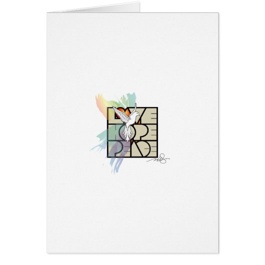 Love Hope Peace Dove (Voorkant)