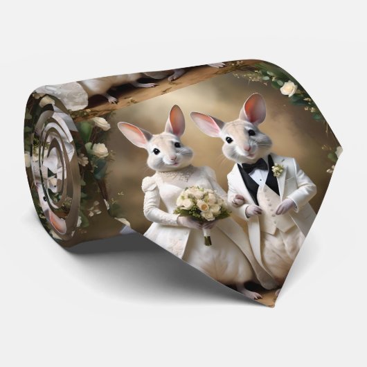 Love Hops Down Under: een huwelijksfeest van Bilby Stropdas (Opgerold)