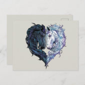 Love Horse briefkaart (Voorkant / Achterkant)