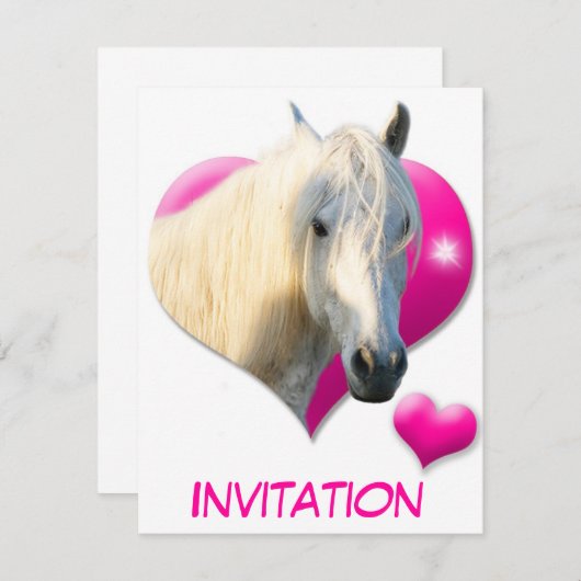 Love Horse Invitation (Devant / Derrière)