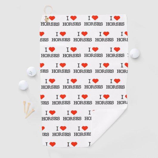 Love Horses Golf Serviette (En situation)
