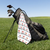 Love Horses Golf Towel Golfhanddoek (Groen)