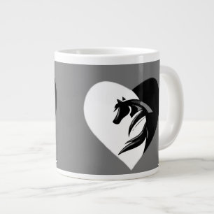 Love Horses Logo avec Coeur Mug