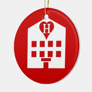 Love Hotel Japanse Emoji Keramisch Ornament