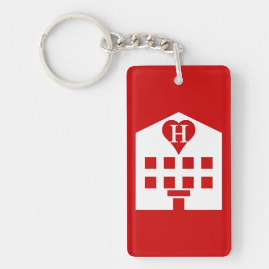Love Hotel Japanse Emoji Sleutelhanger (Voorkant)