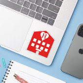Love Hotel Japanse Emoji Sticker (Laptop met iPhone)