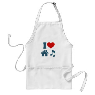 Love House Music Apron Standaard Schort