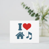 Love House Music Briefkaart (Staand voorkant)