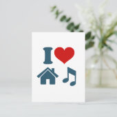 Love House Music Briefkaart (Staand voorkant)