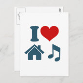 Love House Music Briefkaart (Voorkant / Achterkant)