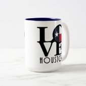 LOVE Houston 15 oz Tweekleurige Koffiemok (Voorkant rechts)