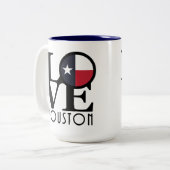 LOVE Houston 15 oz Tweekleurige Koffiemok (Voorkant links)