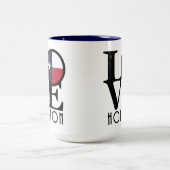 LOVE Houston 15 oz Tweekleurige Koffiemok (Center)