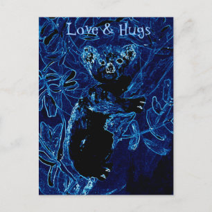 Love & Hugs Koala Bear Briefkaart