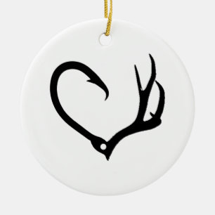 Love Hunting & Vist Keramisch Ornament