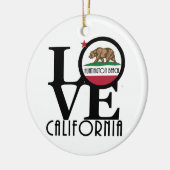 LOVE Huntington Beach Keramisch Ornament (Links)