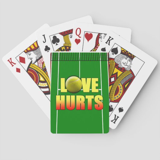 Love Hurts, Funny Tennis Speelkaarten (Achterkant)