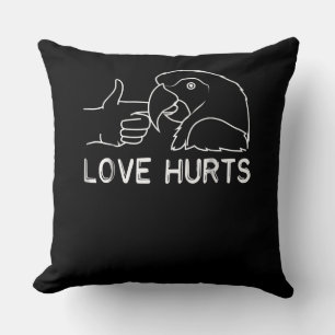 Love Hurts Parrot Lovers African Grey Budgerigar F Kussen