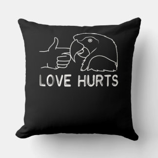 Love Hurts Parrot Lovers African Grey Budgerigar F Kussen
