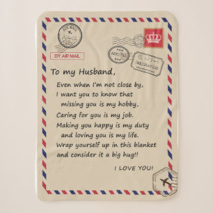 Love Husband Brief aan mijn man van wie ik je ho Sherpa Deken