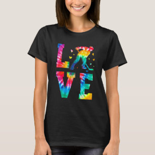 Love Ice Hockey Tie Dye Sports Ice Hockey Player T-shirt