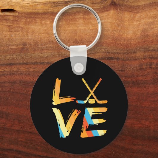 Love Ice Hokey Sleutelhanger (Voorkant)