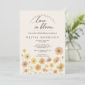 Love In Bloom Boho Code QR Invitation de Fête de M (Debout devant)