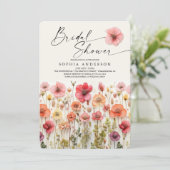 Love In Bloom Bridal Shower Invitation Card (Debout devant)