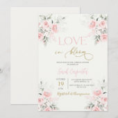 Love in Bloom Bridal Shower Invitation Kaart (Voorkant / Achterkant)