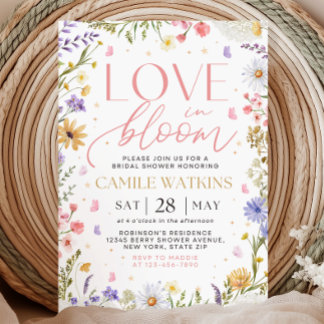 Love in Bloom Bridal Shower Invitation Kaart